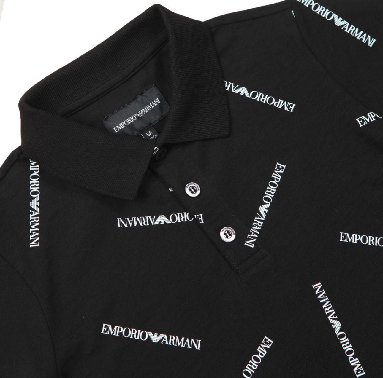 Boys Allover Logo Polo Shirt Emporio Armani