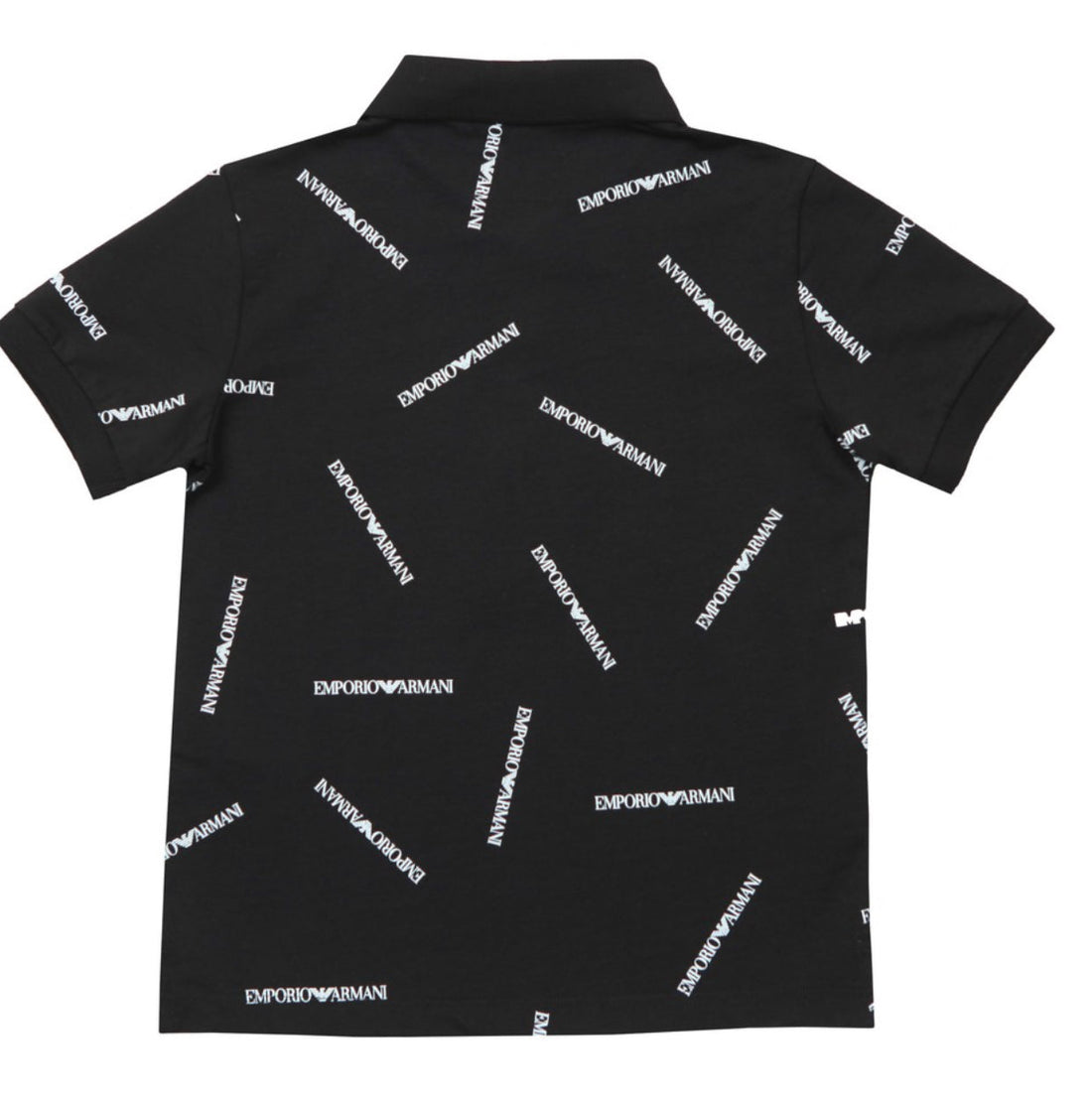 Boys Allover Logo Polo Shirt Emporio Armani