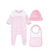 Striped PJs, Bib, and Hat Set Givenchy