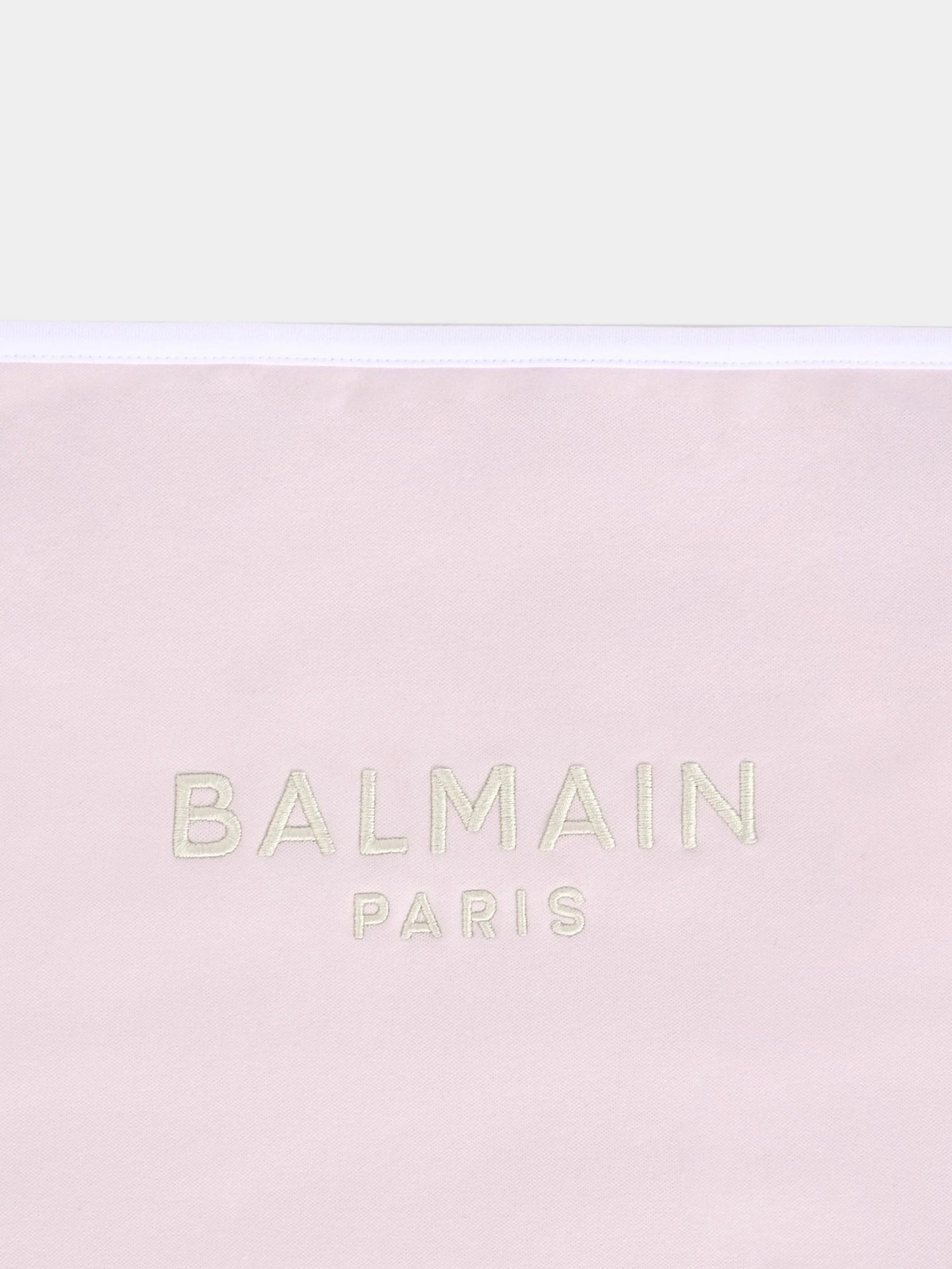 Monogram Jacquard Knit Baby Blanket Balmain