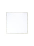 White square with a gold border on a white background