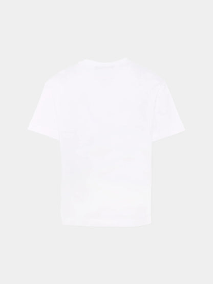 Kids’ Cotton Crew-Neck Tee with Balmain Paris Logo Print Balmain