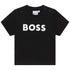 Cotton Jersey Short Sleeve T-Shirt with Shoulder Snap and Logo Hugo Boss