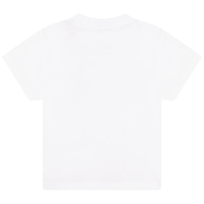 Cotton Jersey Short Sleeve T-Shirt with Shoulder Snap and Logo Hugo Boss