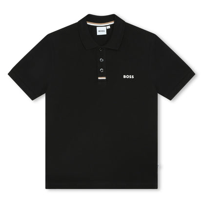 Short Sleeve Polo with Braid Collar Hugo Boss