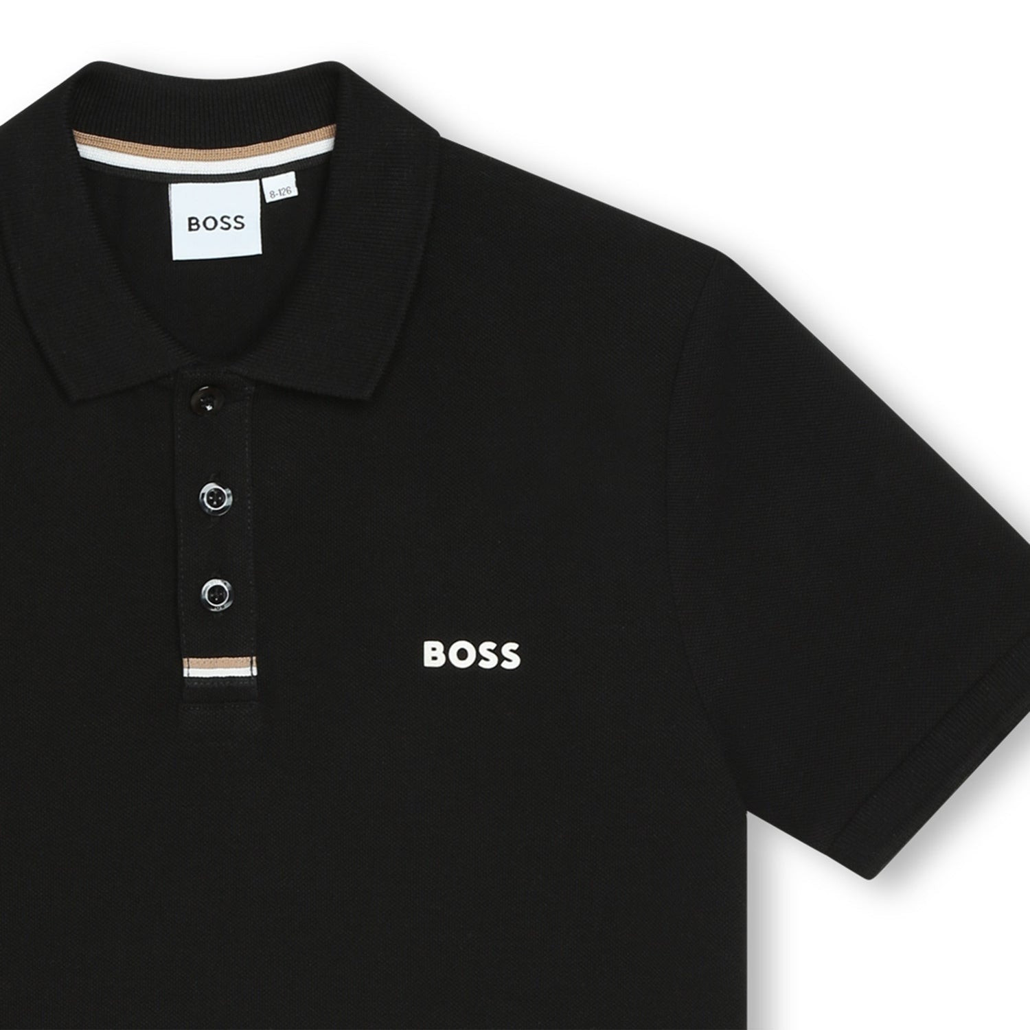 Short Sleeve Polo with Braid Collar Hugo Boss