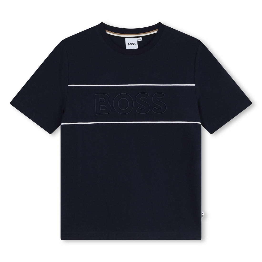 Short Sleeve Piqué Tee with Contrast Piping Hugo Boss