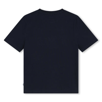 Short Sleeve Piqué Tee with Contrast Piping Hugo Boss