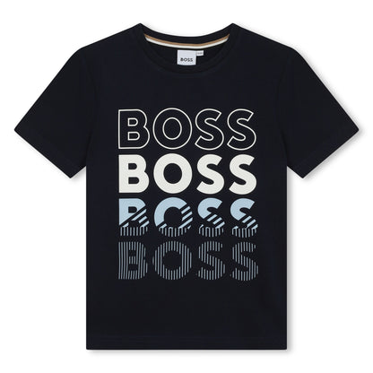 Slim Fit Multi-Logo Cotton Tee Hugo Boss