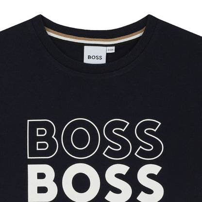 Slim Fit Multi-Logo Cotton Tee Hugo Boss