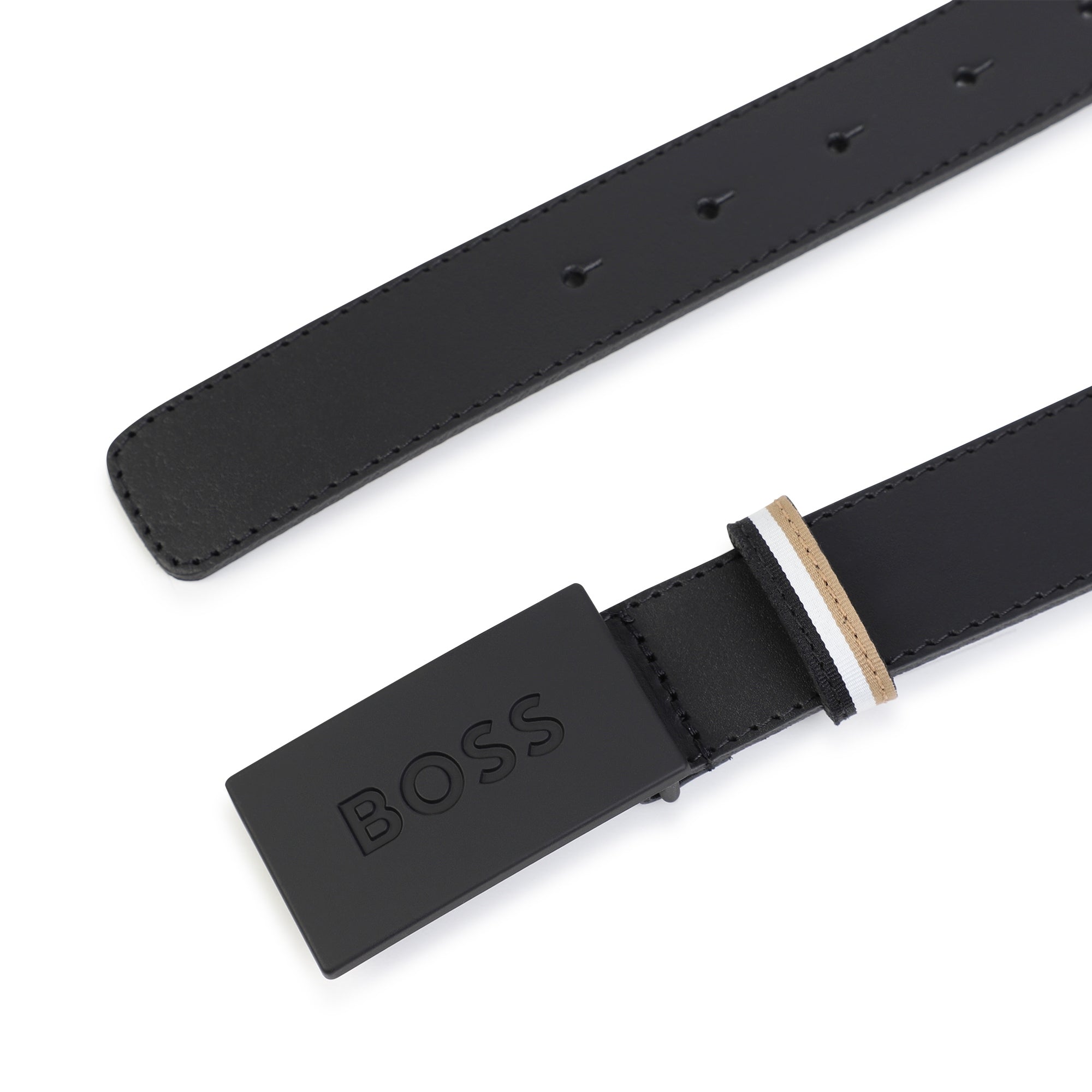 Leather Belt with Metal Buckle Hugo Boss