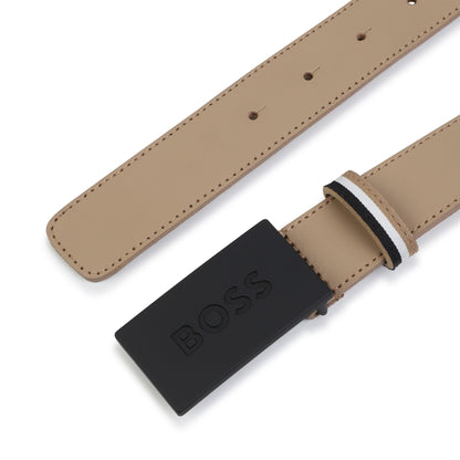 Leather Belt with Metal Buckle Hugo Boss
