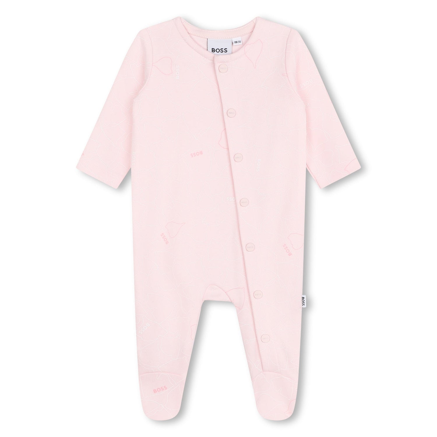 Pale Pink Pyjamas and Hat Set Hugo Boss