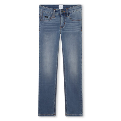Slim Fit Double Stone Denim Trousers Hugo Boss