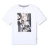 White Short Sleeve Tee with Illustration Hugo Boss