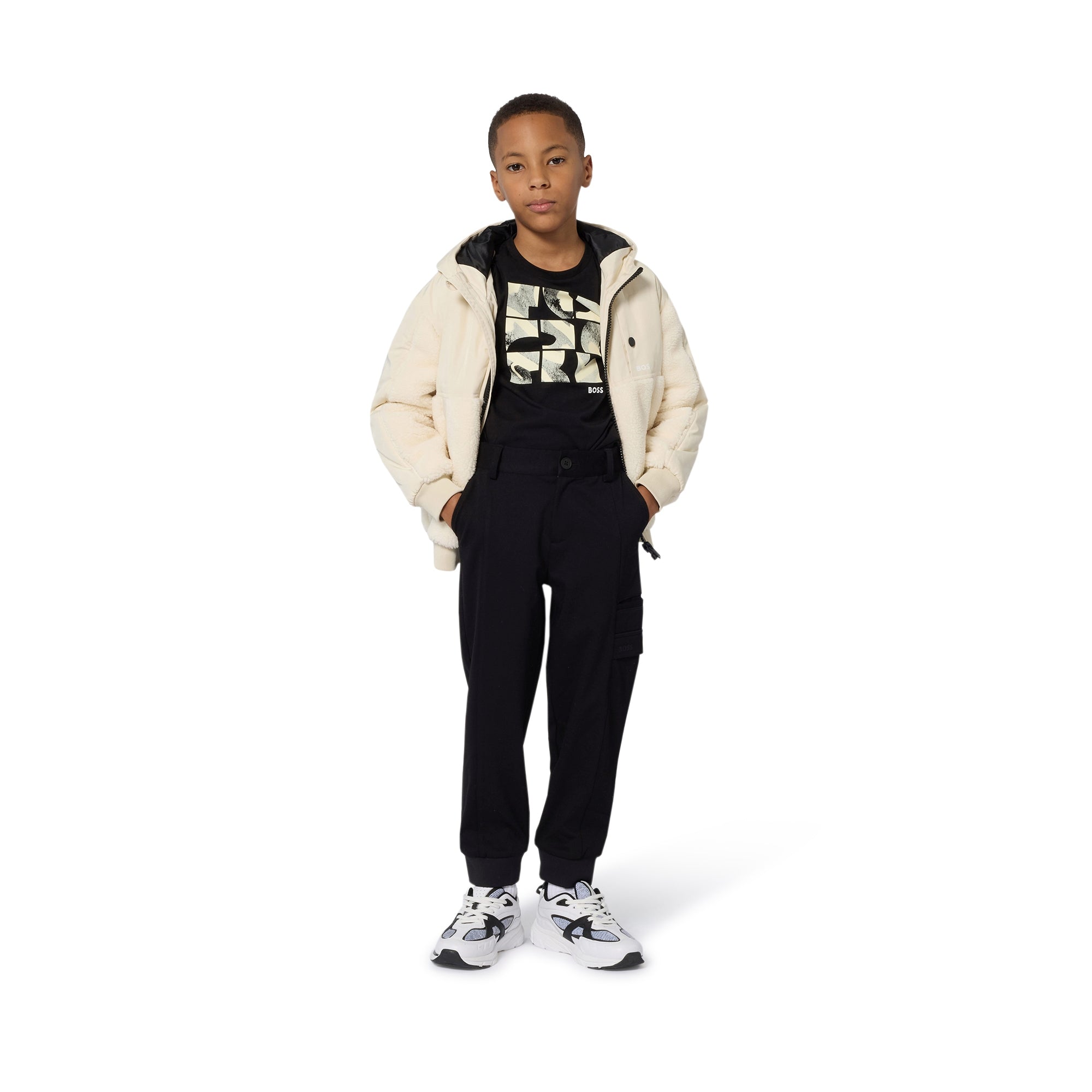 Cargo Trousers with Ribbed Cuffs for Boys Hugo Boss