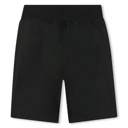 Cotton Piqué Jogging Shorts with Patch Pockets and Logo Details Hugo Boss