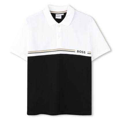 Colourblock Piqué Polo Shirt for Boys Hugo Boss