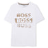Cotton Jersey Short Sleeve T-Shirt with Fancy Logo Print Hugo Boss