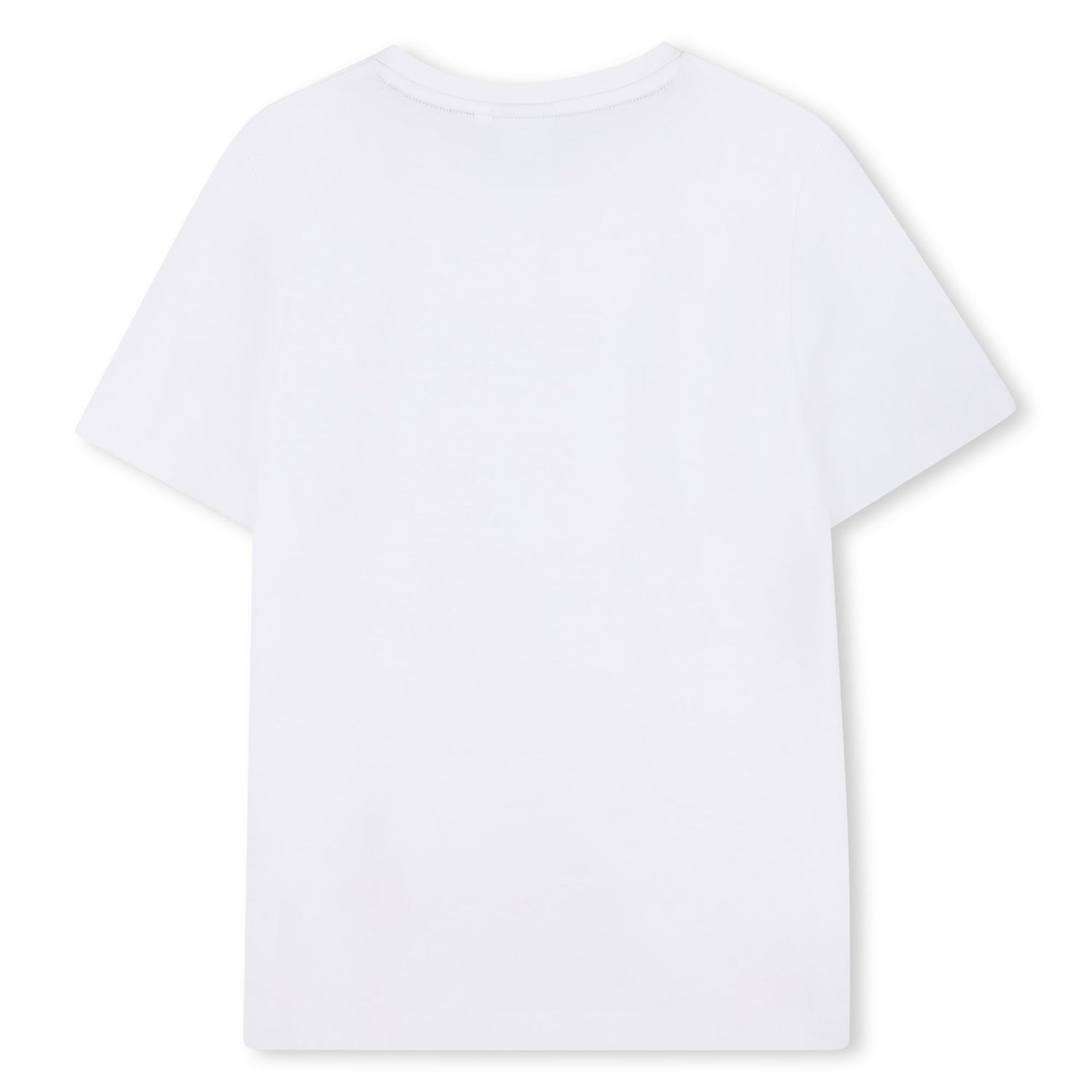 Cotton Jersey Short Sleeve T-Shirt with Fancy Logo Print Hugo Boss