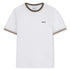 Cotton Piqué Short Sleeve T-Shirt with Iconic Stripe Detail and Logo Hugo Boss