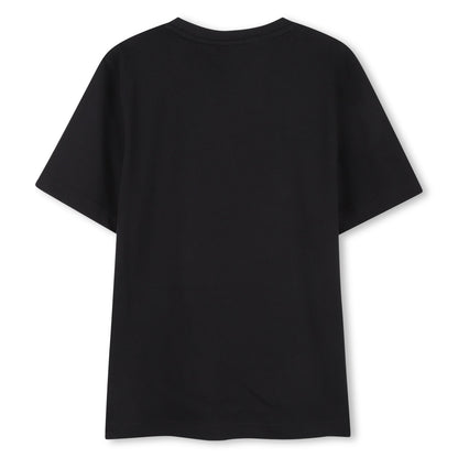 Cotton Jersey Short Sleeve T-Shirt with Monogram Print and Logo Hugo Boss