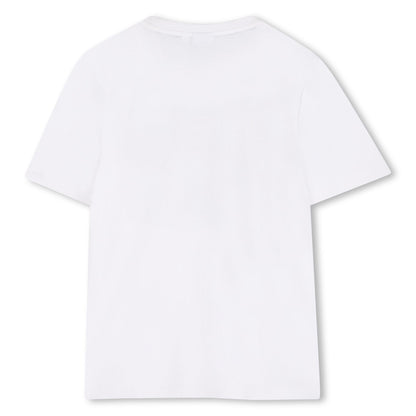 Cotton Jersey Short Sleeve T-Shirt with Monogram Print and Logo Hugo Boss