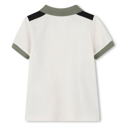 Colourblock Cotton Polo Shirt for Baby Boy Hugo Boss