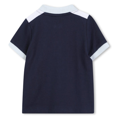 Colourblock Cotton Polo Shirt for Baby Boy Hugo Boss