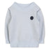 Pale Blue Knitted Jumper with Contrast Stitch Detail and Logo Badge Hugo Boss
