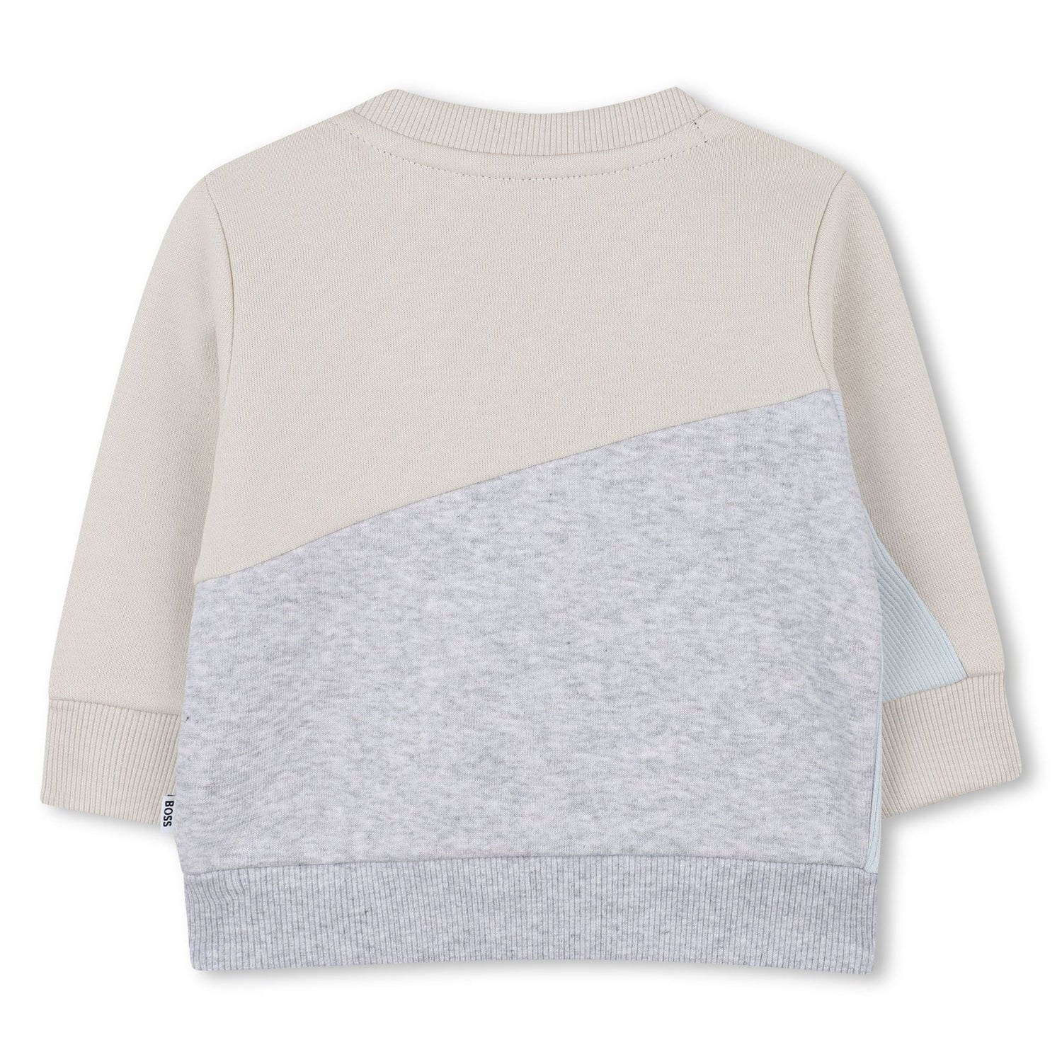 Brushed Fleece Sweatshirt with Ribbed Yoke and Embroidered Logo Hugo Boss