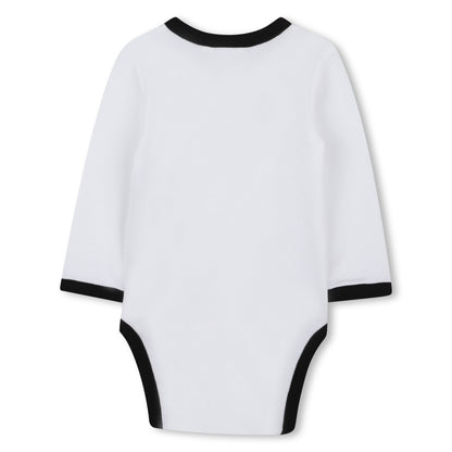 White and Black Cotton Newborn Gift Set with Babygrow, Bodysuit and Two Hats Hugo Boss