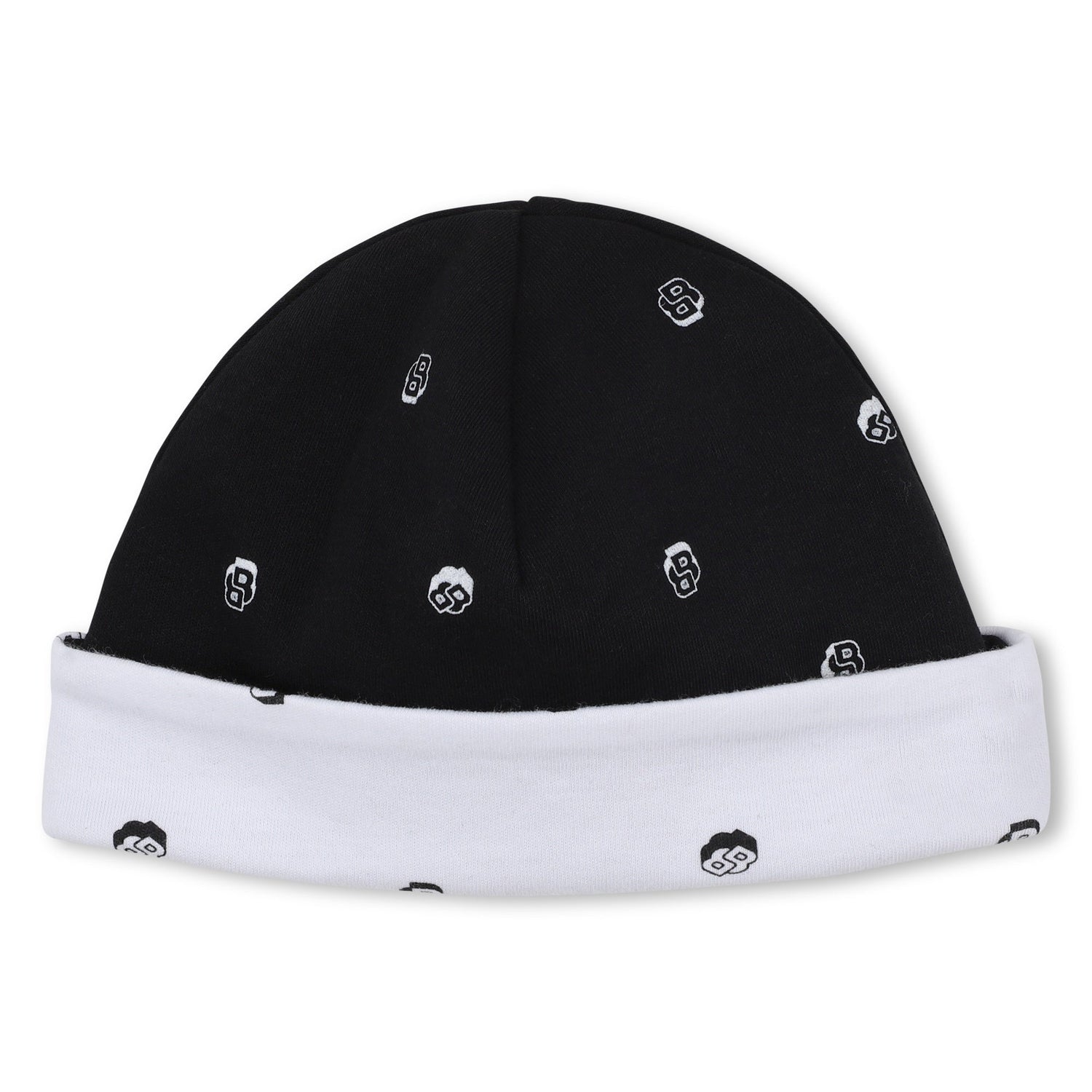 White and Black Cotton Newborn Gift Set with Babygrow, Bodysuit and Two Hats Hugo Boss