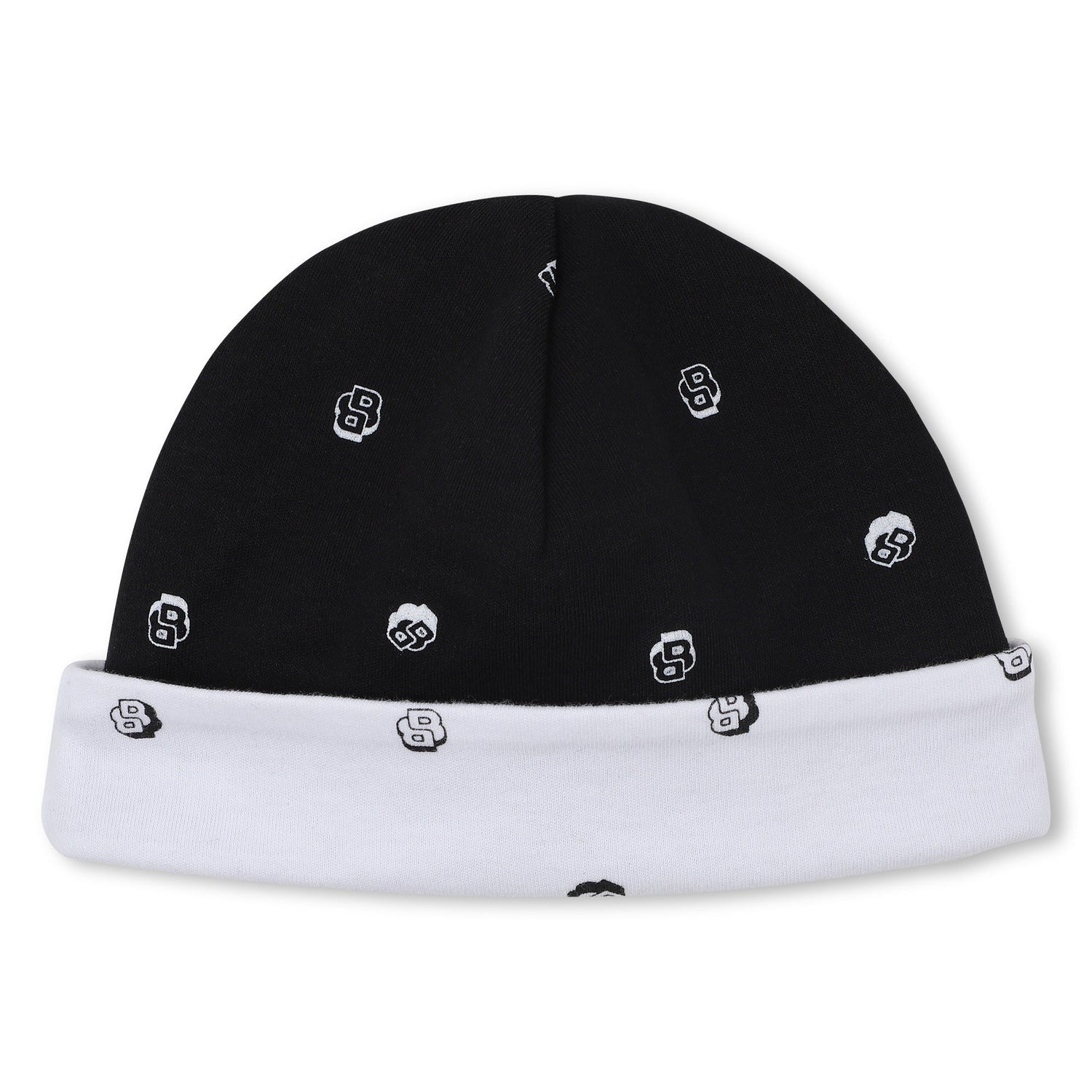 White and Black Cotton Newborn Gift Set with Babygrow, Bodysuit and Two Hats Hugo Boss