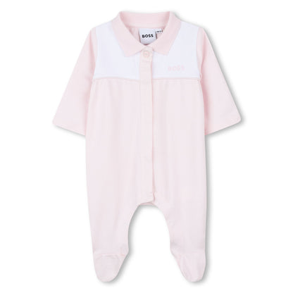 Organic Cotton Pyjamas with Polo Collar and Logo Print Hugo Boss