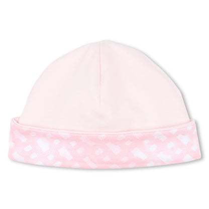 Baby Sleepsuit and Hat Set in Soft Pink Hugo Boss