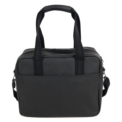 Coated Fabric Changing Bag with Monogram Perforations and Jacquard Handles Hugo Boss