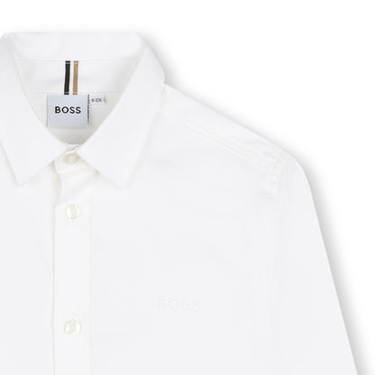 White Oxford Cotton Long Sleeve Shirt Hugo Boss