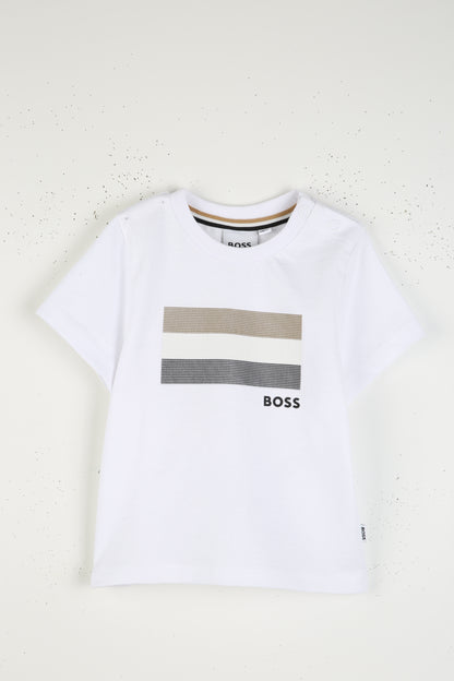 Cotton Tee &amp; French Terry Bermuda Shorts Set Hugo Boss