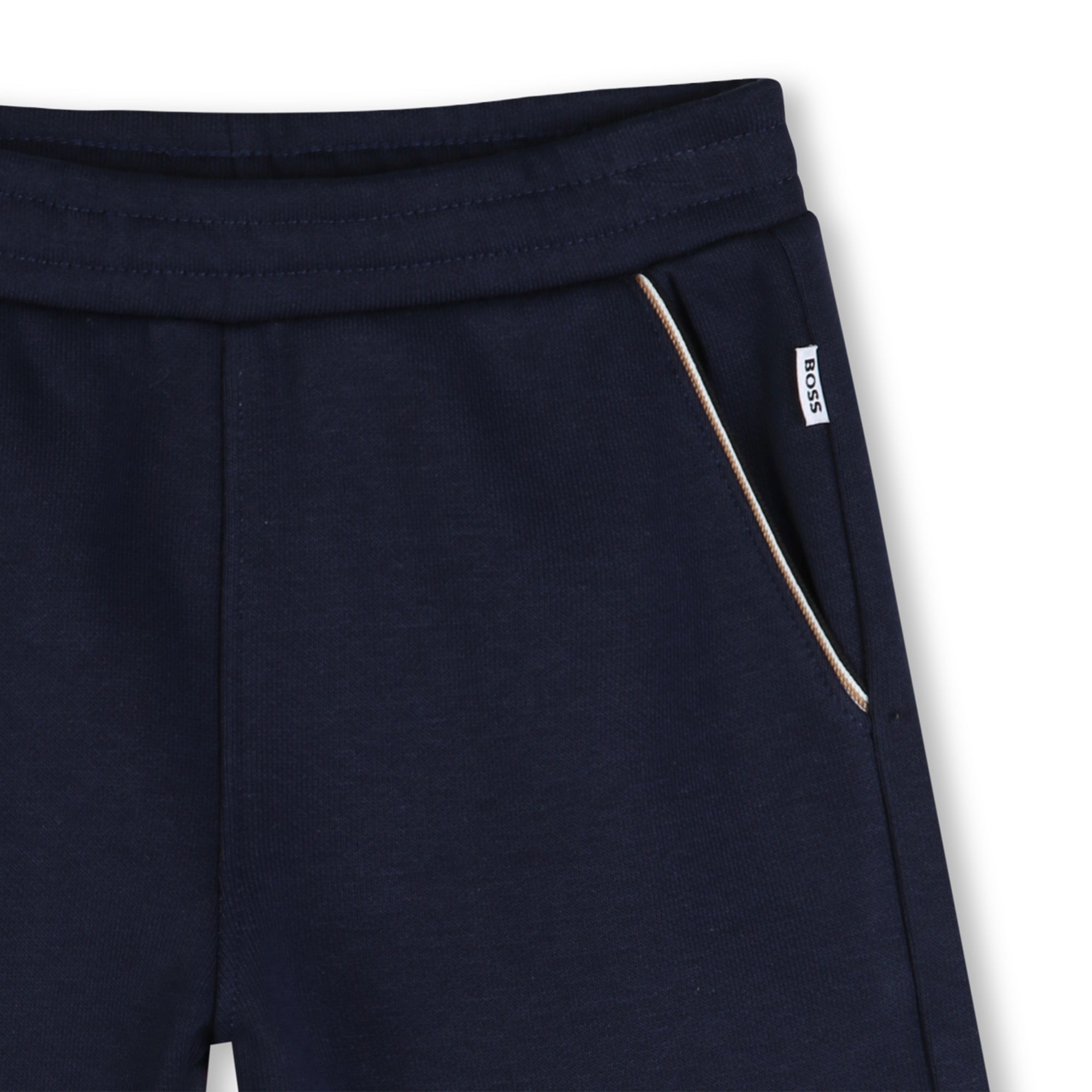 Cotton Tee &amp; French Terry Bermuda Shorts Set Hugo Boss