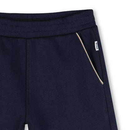 Cotton Tee &amp; French Terry Bermuda Shorts Set Hugo Boss