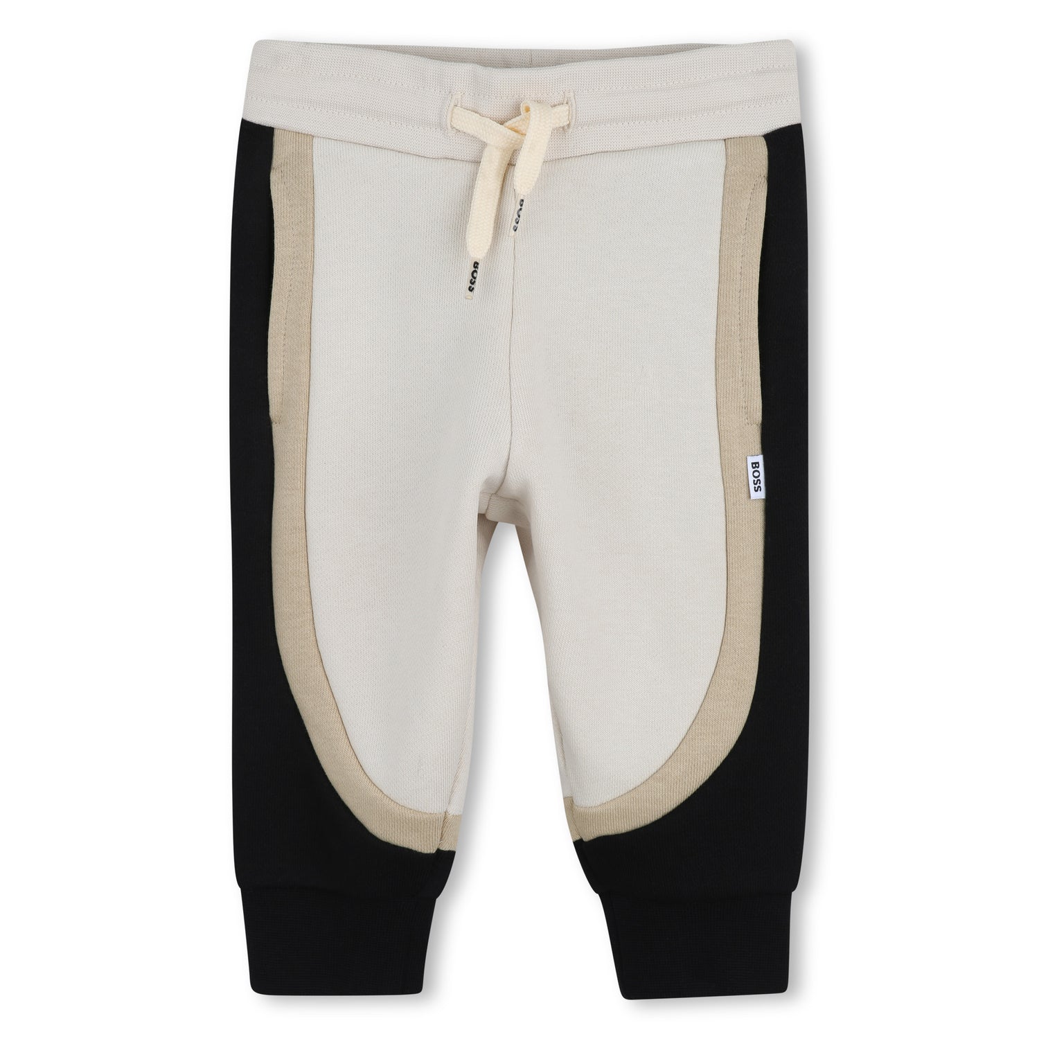 Baby Two Piece Hooded Tracksuit in Stone and Black Hugo Boss