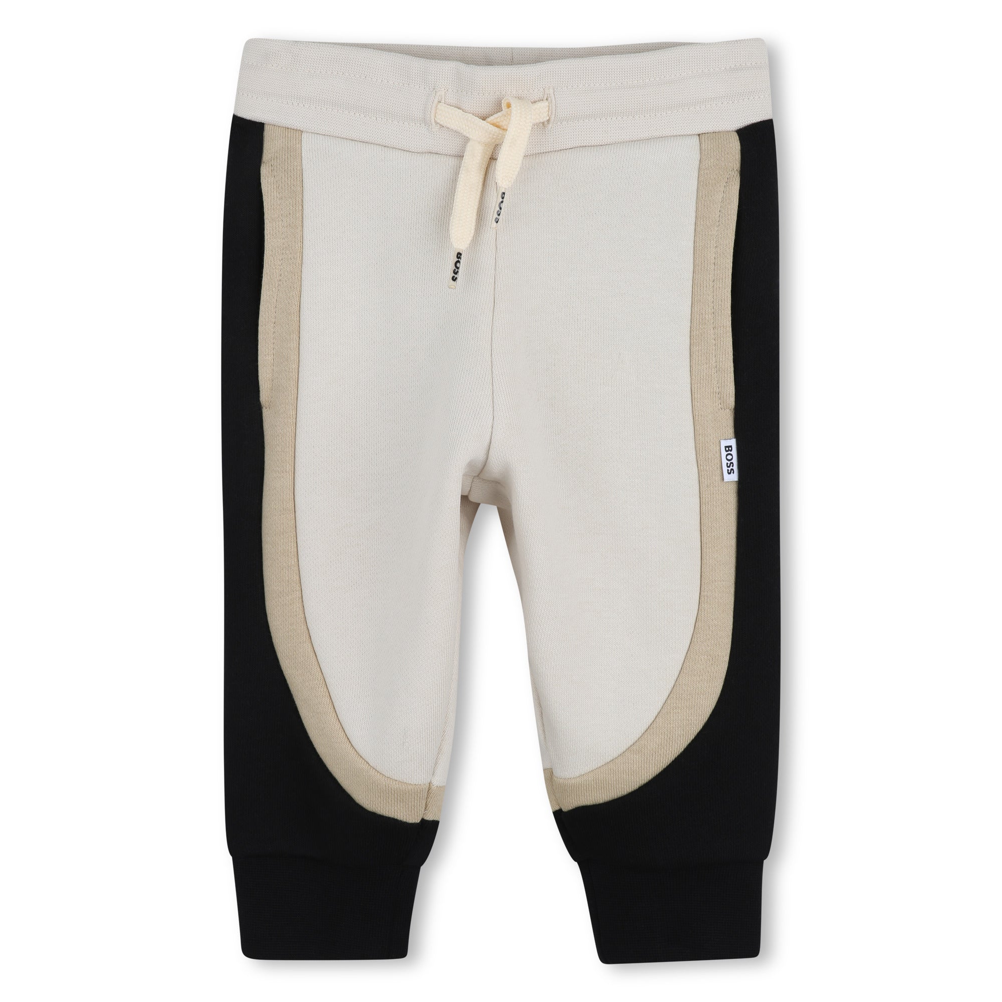 Baby Two Piece Hooded Tracksuit in Stone and Black Hugo Boss