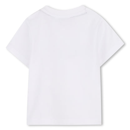 Cotton Tee &amp; Bermuda Shorts Set with Logo Print Hugo Boss