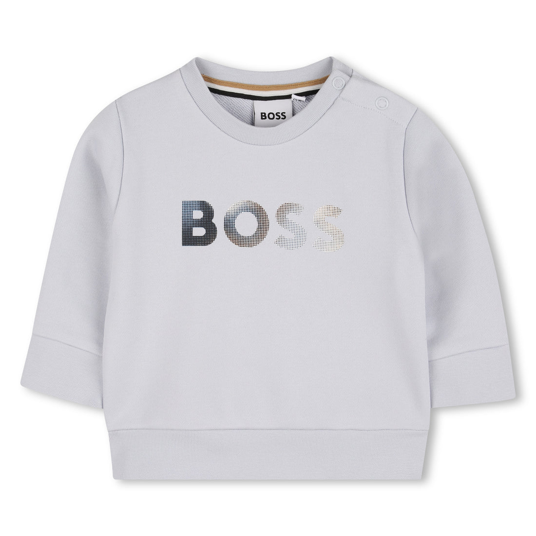 Baby French Terry Logo Sweatshirt, Light Blue Hugo Boss