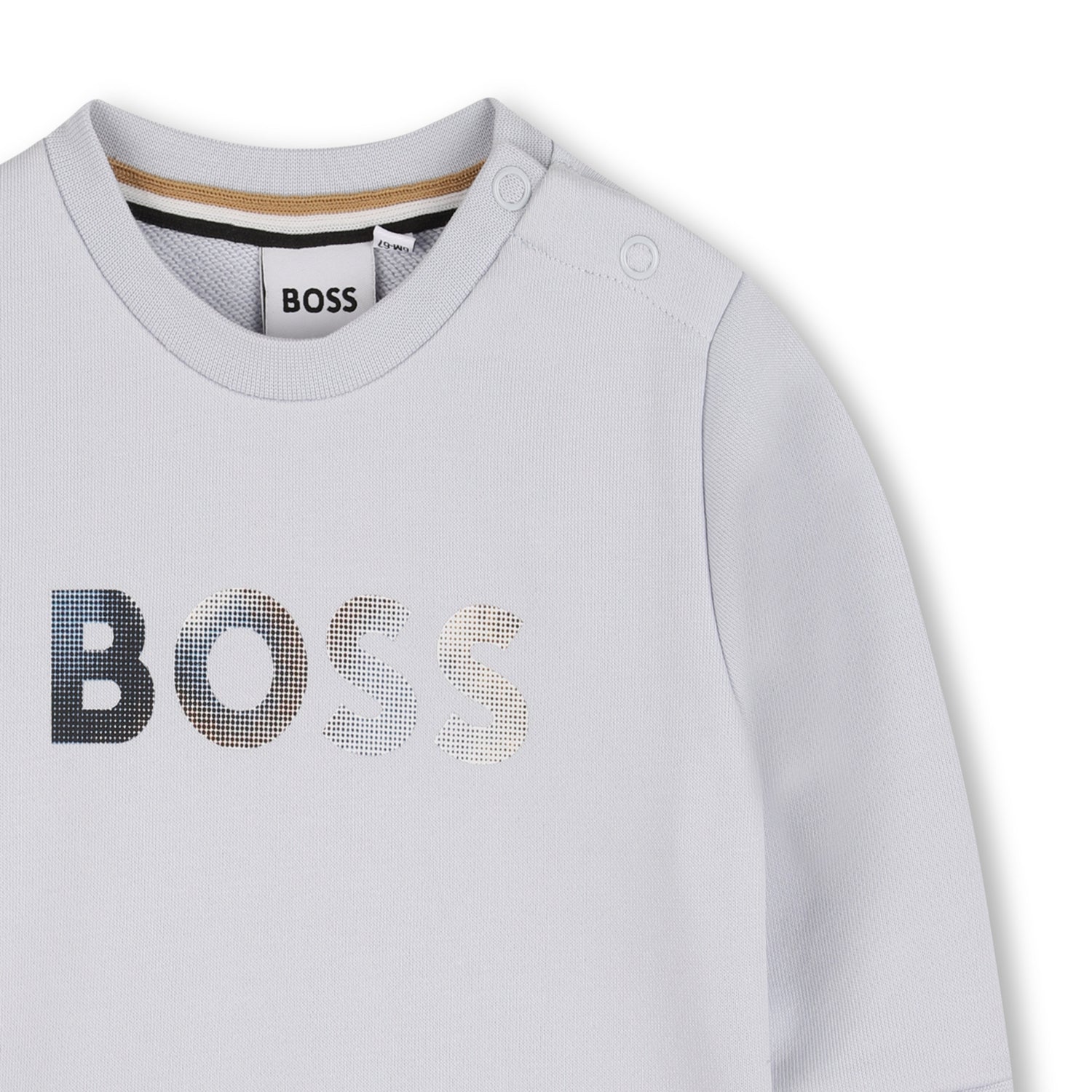 Baby French Terry Logo Sweatshirt, Light Blue Hugo Boss