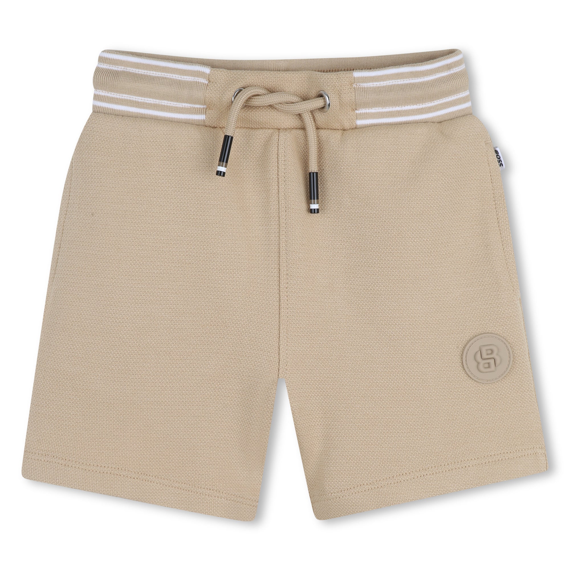Baby Cotton Bermuda Shorts in Beige Hugo Boss