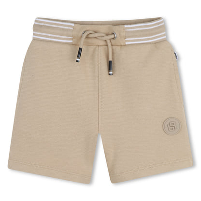 Baby Cotton Bermuda Shorts in Beige Hugo Boss