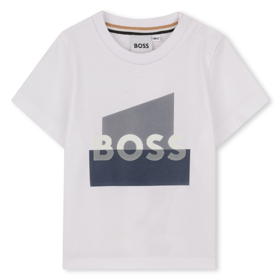 Baby Cotton Jersey Logo T Shirt, White Hugo Boss