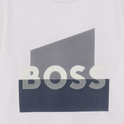Baby Cotton Jersey Logo T Shirt, White Hugo Boss